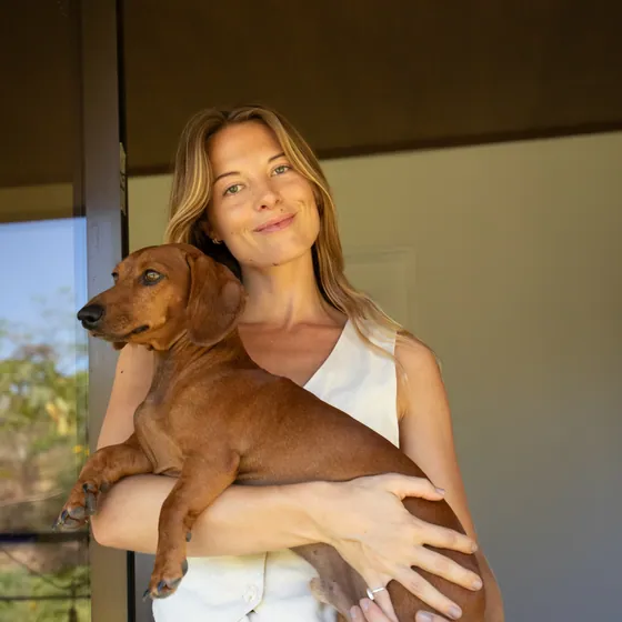 Charlotte holding Elliot in her arms